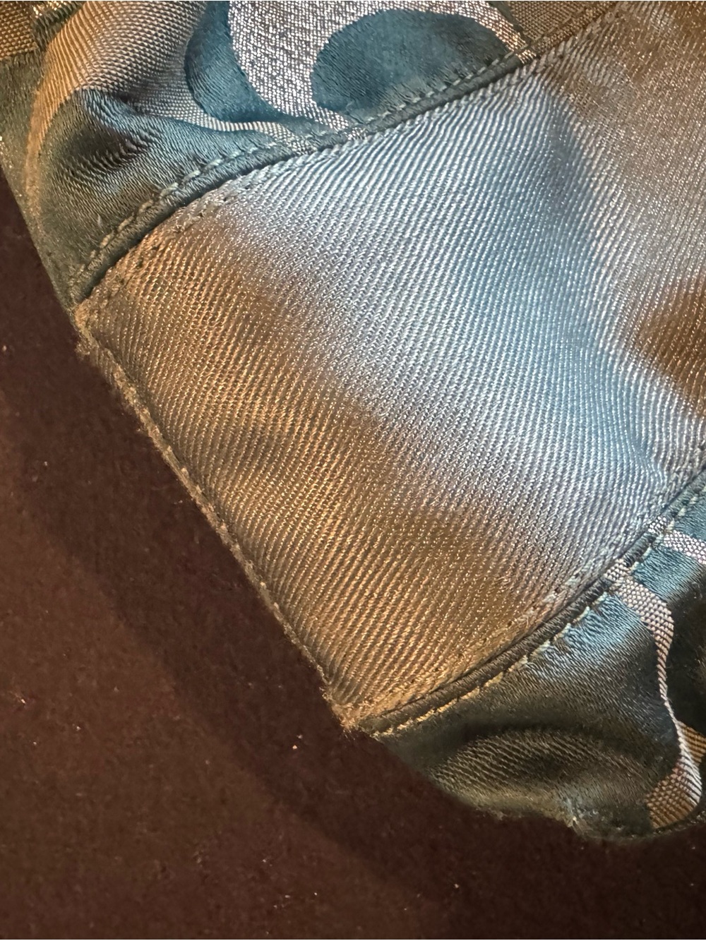 Coach Teal Signature Crossbody Bag - Picture 9 of 11